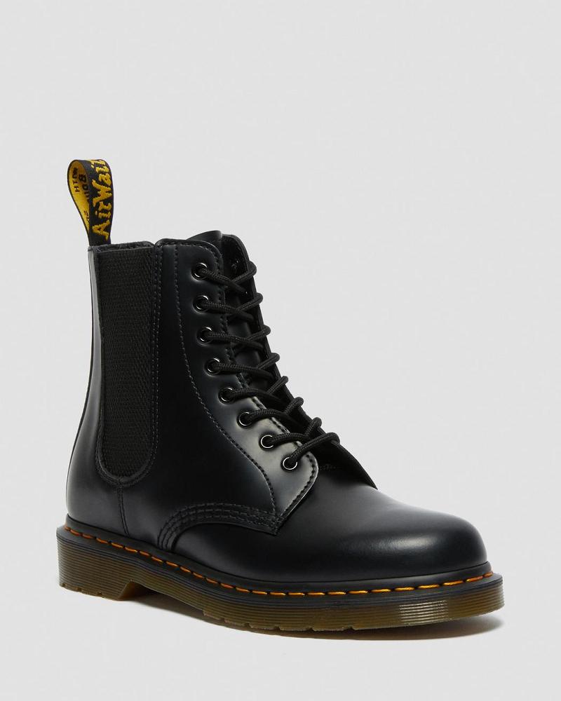 Botas con Cordones Dr Martens 1460 Harper Smooth Cuero Mujer Negros | MX 607RVD